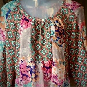 Anthropologie Fig and Flower Boho Top